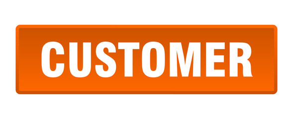 customer button. customer square orange push button