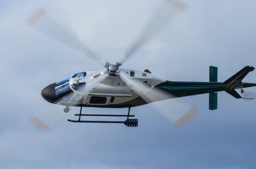 Helicopter flying