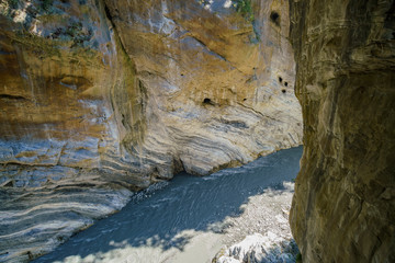 The steep and beautiful landscape of Swallow Grotto