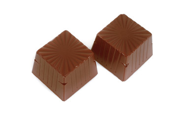milk chocolate bar on white background