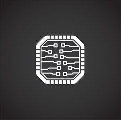 Curcuit related icon on background for graphic and web design. Creative illustration concept symbol for web or mobile app