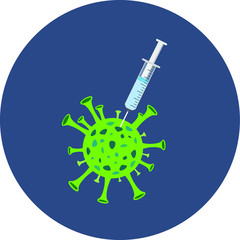 Stop Corona Virus, Syringe in Corona virus 