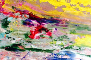 Colorful abstract background wallpaper. Modern motif visual art.  Mixtures of oil paint. Trendy...