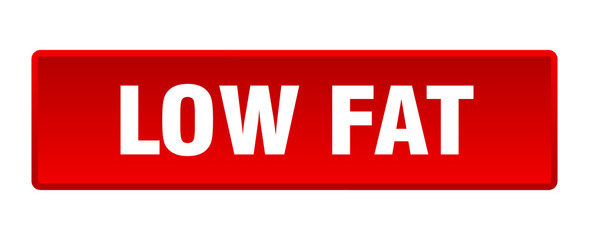 low fat button. low fat square red push button