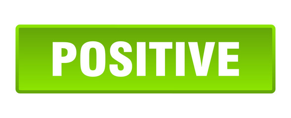 positive button. positive square green push button
