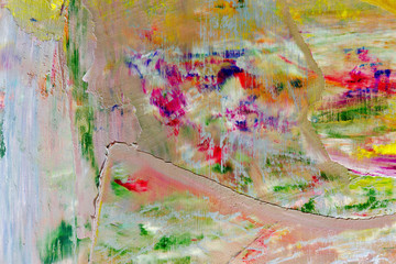Colorful abstract background wallpaper. Modern motif visual art.  Mixtures of oil paint. Trendy...