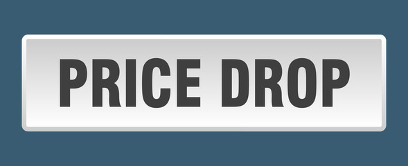 price drop button. price drop square white push button