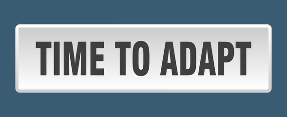 time to adapt button. time to adapt square white push button