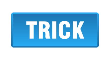 trick button. trick square blue push button