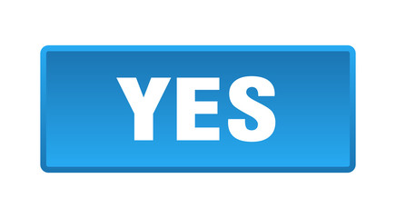 yes button. yes square blue push button