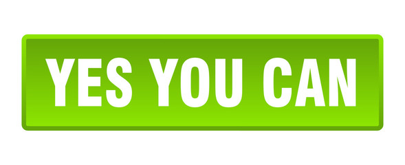 yes you can button. yes you can square green push button