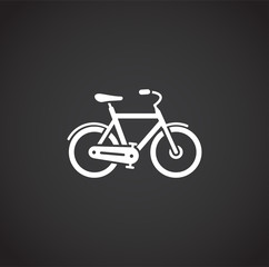 Bicycle related icon on background for graphic and web design. Creative illustration concept symbol for web or mobile app