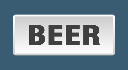 beer button. beer square white push button