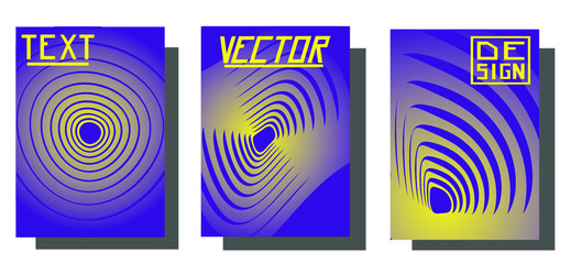 set of geometric colorful vector banners, vector art