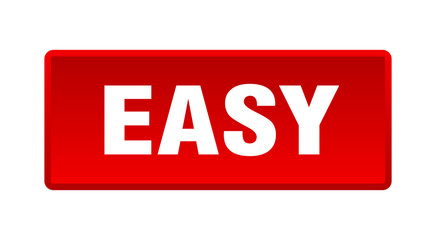 easy button. easy square red push button