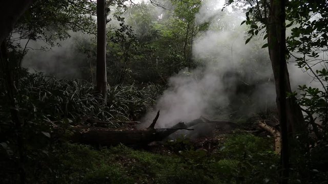 Geothermal activity fumaroles in Rincon de la Vieja National Park Costa Rica