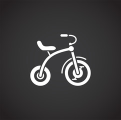 Bicycle related icon on background for graphic and web design. Creative illustration concept symbol for web or mobile app