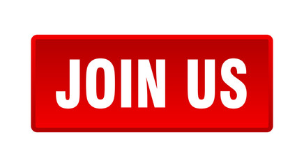 join us button. join us square red push button