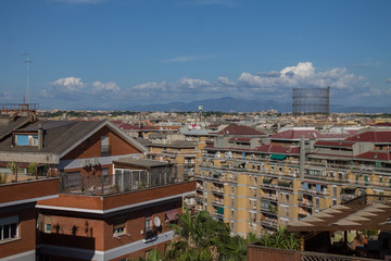 ROME, ITALY-September 25, 2019: warm autumn walks through the streets of Rome through the eyes of a tourist