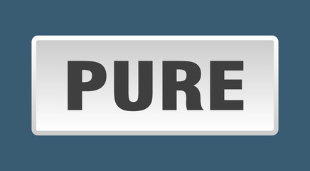 pure button. pure square white push button