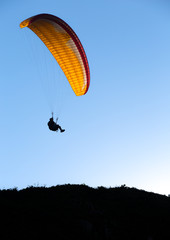 paraglider in the sky