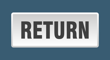 return button. return square white push button