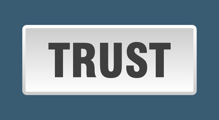 Fototapeta premium trust button. trust square white push button