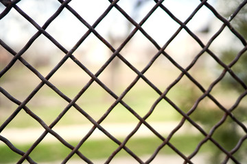 thick wire iron mesh fence