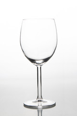 empty glass for wine in white background