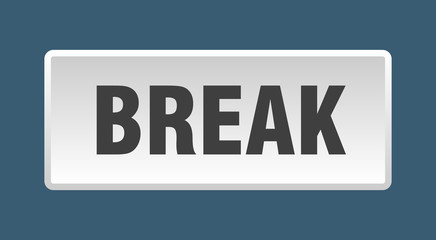 break button. break square white push button