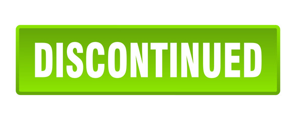 discontinued button. discontinued square green push button