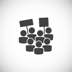 Activism related icon on background for graphic and web design. Creative illustration concept symbol for web or mobile app