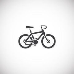 Bicycle related icon on background for graphic and web design. Creative illustration concept symbol for web or mobile app