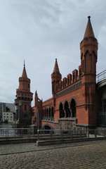 Fototapeta na wymiar brick old bridge in berlin