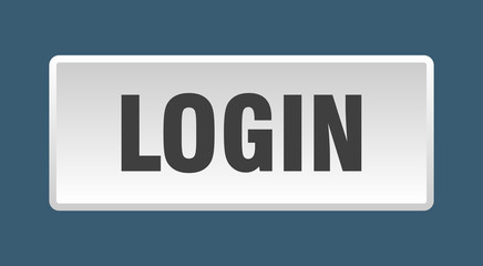 login button. login square white push button