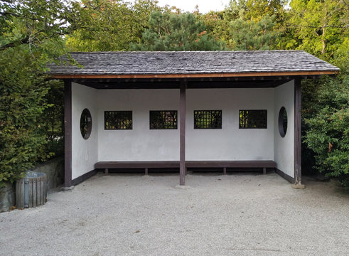  gazebo in the autumn park