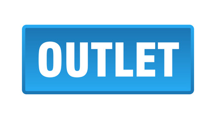 outlet button. outlet square blue push button