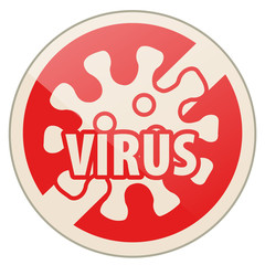 Virus symbol sticker