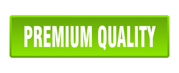 premium quality button. premium quality square green push button