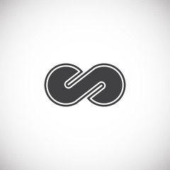 Infinity sign icon on background for graphic and web design. Creative illustration concept symbol for web or mobile app