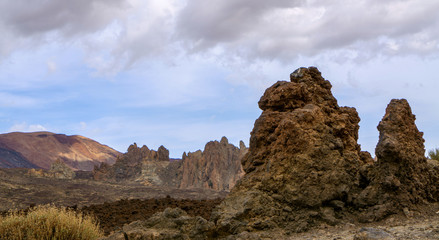 red rocks and blue sky - la orotava - spain - teide nationalpark