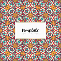 Obraz premium Background mandala seamless pattern vector