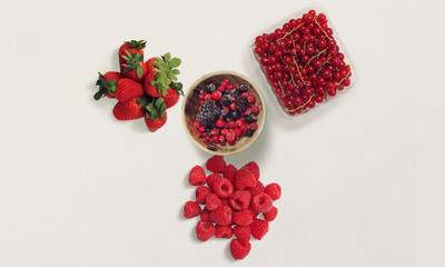 Fresh mixed fruits isolated. Organic food background in a bowl. Healthy eating, Love fruits, clean eating.