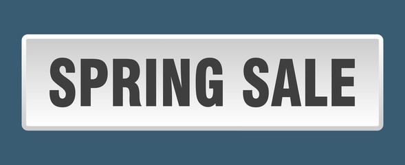 spring sale button. spring sale square white push button