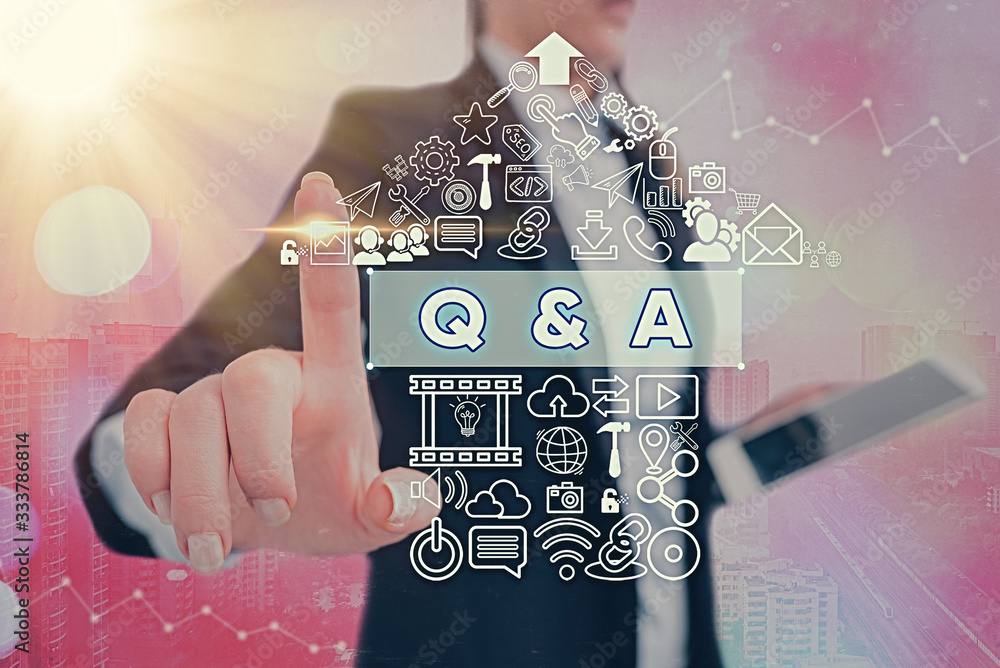 Poster conceptual hand writing showing q and a. concept meaning a period of time or an occasion when someon
