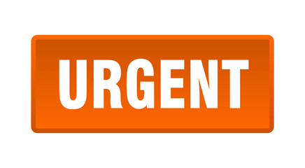 urgent button. urgent square orange push button