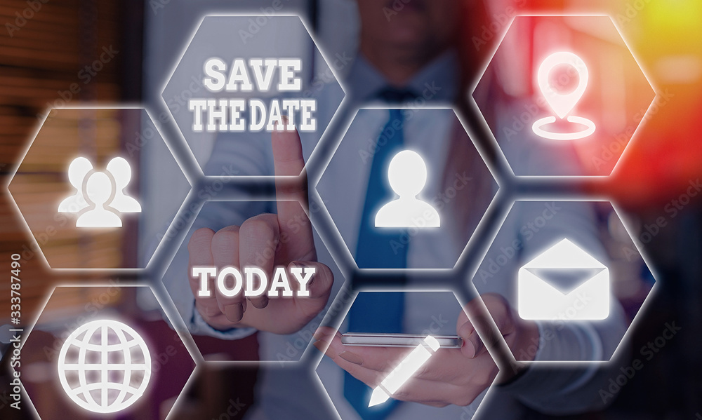 Poster handwriting text writing save the date. conceptual photo organizing events well make day special eve