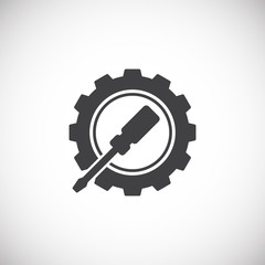 Fix and service related icon on background for graphic and web design. Creative illustration concept symbol for web or mobile app