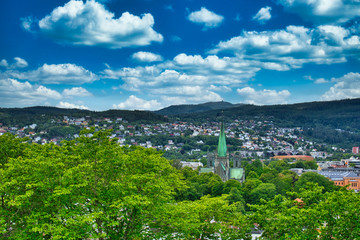 Fototapeta na wymiar Blick über Trondheim