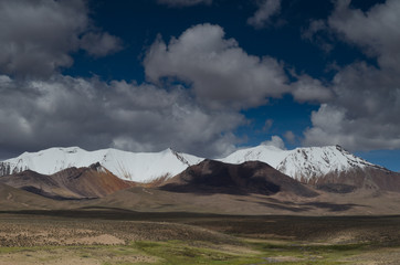 High plateau and mountains in Lauca National Park.